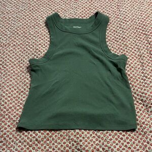 Old Navy Dark Green Ribbed Tank